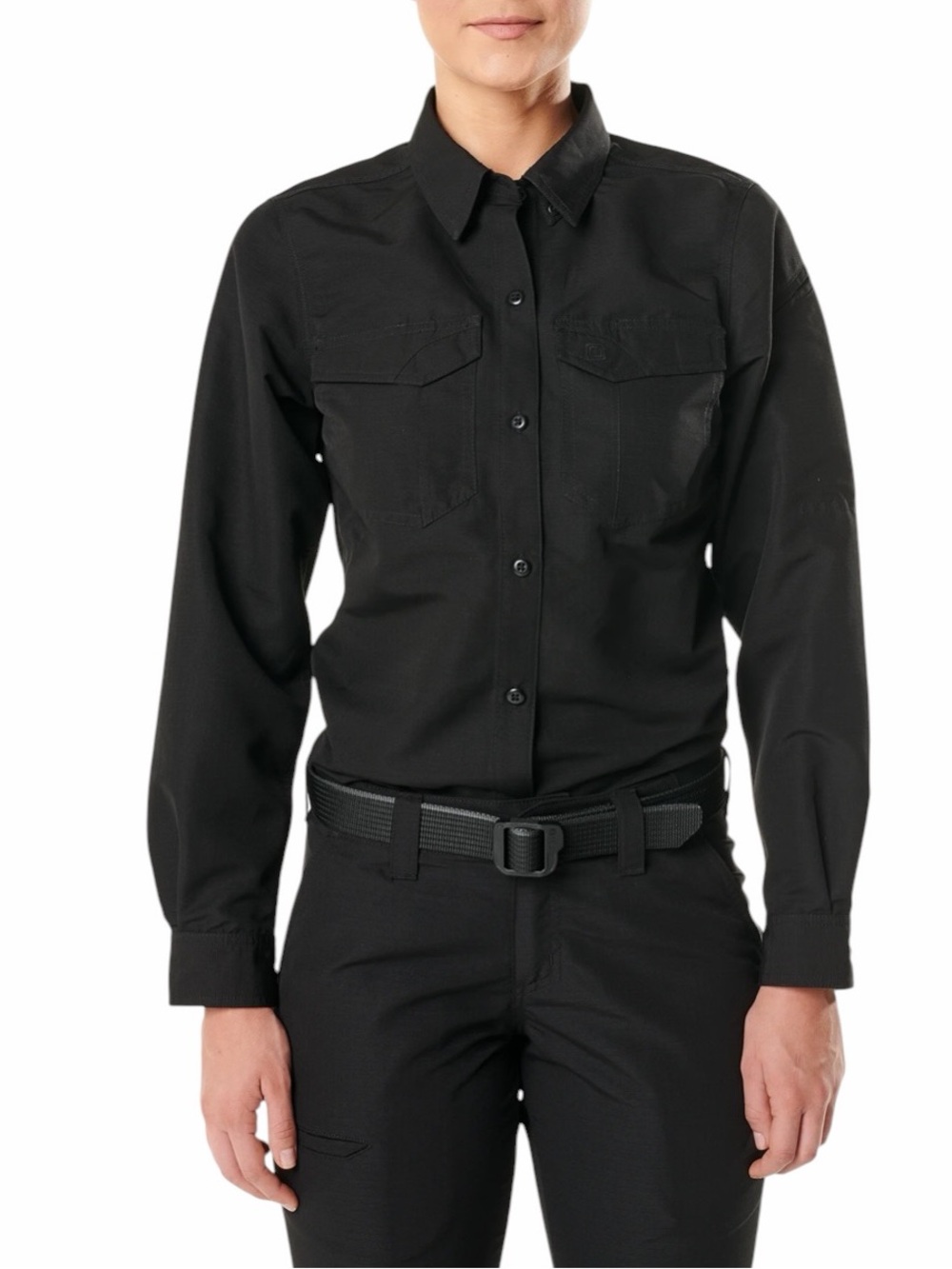 5.11 Tactical - Women’s Fast-Tac Long Sleeve Shirt Black Sz M